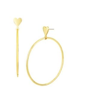 NWT Heart and hoops earrings